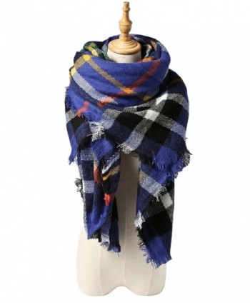 Spring fever Women Colorful Tartan Checked Plaid Shawl Soft Blanket Large Scarf - A08 - CL12LA0HH37