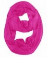 Peach Couture Cashmere feel Gorgeous Warm Two Toned Infinity loop neck scarf snood - Fuchsia - C211Q90MON3