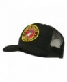 Round US Marine Corps Patched Mesh Cap - Black - CX11RNPO6W5