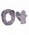 Isotoner Women's Teddy Infinity Scarf and Smartouch Glove Gift Set - Chrome - CJ184E4QUUX