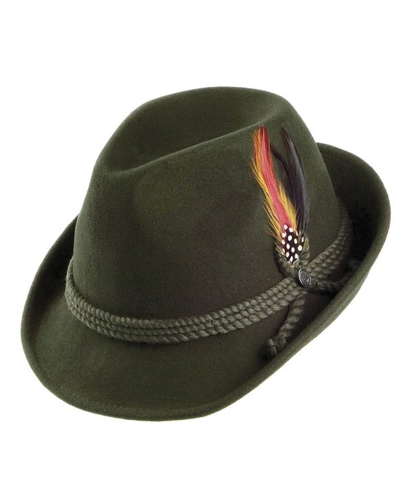 Jaxon Alpine Fedora Hat - Moss - CT113ZBMRGX