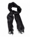 Ladies' Elegant Solid Color Viscose Scarves - Black - C3120SA0RN7