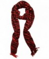 Women's Zebra Print Super Soft and Silky Fashion Pashmina Shawl Wrap Scarf - Red - CD11IURXEZZ