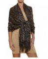 Gilbin Luxurious Animal Print Silk Blend Pashmina Shawl Wrap- Zebra Leopard Patterns - Zebra-olive - CJ1256P4YHF