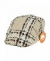 NTC TNC Adjustible Tartan Plaid Pattern newsboy Cap Beige - CR12IFHLU23