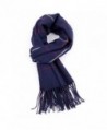 R.C.Y. Cashmere Feel Scarf Plaid Wrap Shawl Blanket - Navy - CT187MGI3X5