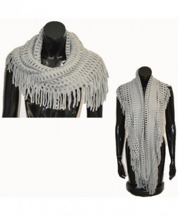 Design Fringe Knitted Crochet Infinity