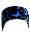 Mens And Womens Medical Scrub Cap - Blue Liquid Flames On Black - CO12ELBQK59