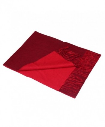 Saferin Cashmere Lambswool Reversible Side Burgundy in Cold Weather Scarves & Wraps