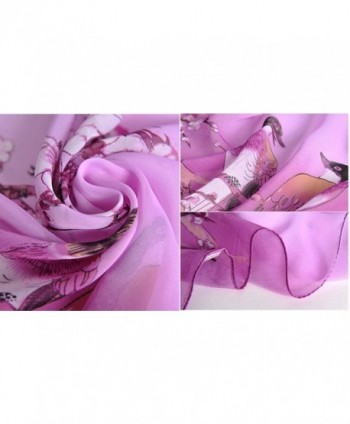 MEYKISS Womens Print Scarves Purple