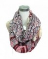 FLOWER PATTERN SCARF INFINITY STYLE S2-05 BURGANDY - CS126IRHXHD