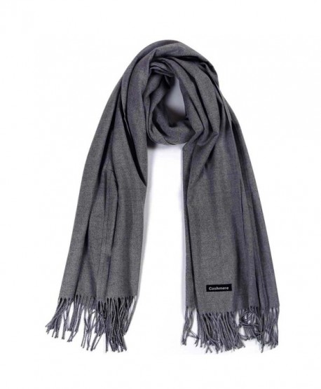 Cashmere Scarf-Winter Solid Color Unisex Women's Scarves-Warm Wraps Shawls - Dark Gray - C51892I04WX