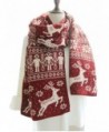 Kennedy Fashion Couple Warm Scarf Christmas Snowflake Elk Knitted Scarf Thicken Wrap Shawl - CJ186L4YL9E