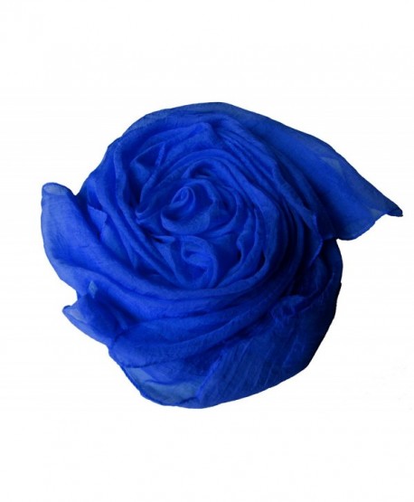 Scarves for Women Soft Lightweight Shawls and Beach Wraps Fashion Shawls Wraps Solid Color - Royal Blue - CS1854YY360