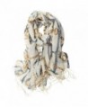Scarfand Luxury 100% Real Wool Pashmina Wrap - Rope & Belt Ivory - CX11NHWZWX5