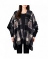 Ike Behar Ladies' Reversible Fashion Wrap - Taupe/Gray Plaid - CL12N0GE3Z5