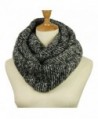 Knitted Infinity Scarf Winter Thick Warm Wrap Women Scarf Fashion Circle Loop Scarves - Black White - C9188NQAIM5
