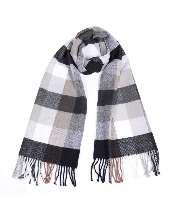 Winter Cashmere Cooling Lightweight Scarf for Women Mens Plaid Ladies ...