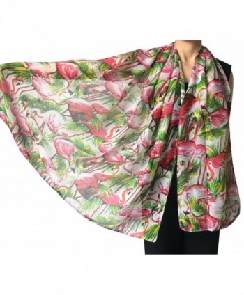 Lina Lily Flamingo Lightweight Background in Fashion Scarves