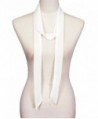 plain- Solid color- Summer skinny scarf- narrow fashion scarf - White - CW17YQ2TC8N