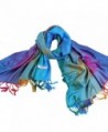 NOVAWO Women's Particular Rainbow Butterfly Print Scarf/ Shawl/ Wrap - Sky Blue - CI11ORWJL3V