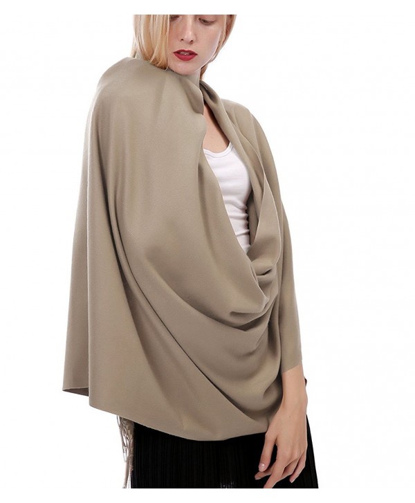 ALAIX Womens'Cashmere Feel Lightweight Scarf Winter Shawl Wrap - Khaki - CC187UCRN4R