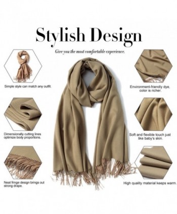 ALAIX WomensPashmina Scarf Winter Wrap Khaki in Wraps & Pashminas