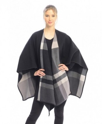 Winter Reversible Checked Houndstooth Check in Wraps & Pashminas