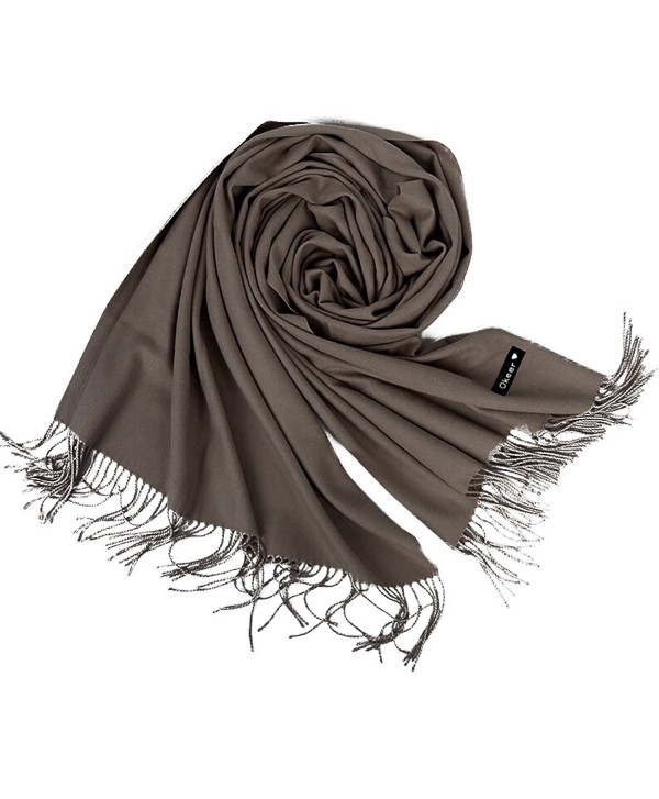 Cashmere Scarf for Women and Men - Super Soft and Warm 23"x 82" Winter Wool Wrap Shawl - Light Coffee - CP1858OL3E4