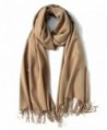 Womens Large Soft Cashmere Feel Pashmina Shawls Wraps Winter Light Scarf - Camel - CS1883U2OWL