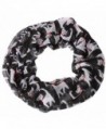 Amiley Women Ladies Cat Pattern Scarf Warm Wrap Shawl Neck Warmer Circle Scarves - Black - CW12NZOIQ9O