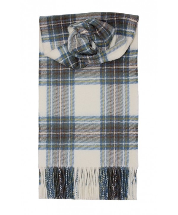 Stewart (Dress Blue) Tartan Lambswool Scarf - CD115X2RGL3