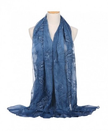 Chiffon Embroidery Bandanna Lightweight Scarves