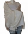 New Best Soft 100% Pashmina Scarf Shawl Wrap Stole (Cream) - CQ114ZWA8HP