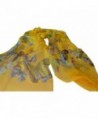 COCONEEN Womens Butterfly Headwear Yellow in Wraps & Pashminas