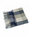 Scarves for Women - OKEER Plain Weave Plaid Style For Wraps Blanket - Bluegray - CA186I9L5YR