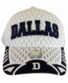 Dallas Texas Script & Stars Summer Mesh Adjustable Baseball Caps - White/Navy Script - CR184MW7H66