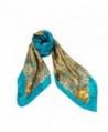 Silk Scarves- Vinmax Classical Pattern Large Square Women Girl Fashion Scarf Elegant Scarves - Blue - CG187LZ5W7T