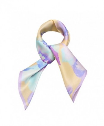 Neckerchief Square Scarves Floral Yellow