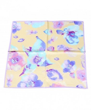 Neckerchief Square Scarves Floral Yellow in Fashion Scarves