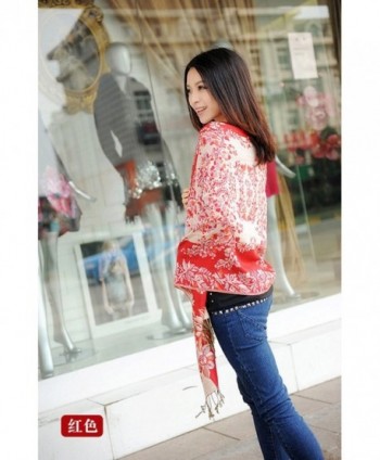 Reversible Paisley Pashmina Chinese Red in Fashion Scarves