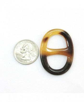 Marycrafts Size 3 Buffalo Horn Twilly Scarf Ring Scarf Clip Scarf Slides Handmade 4.5x3.1 Cm - Mix Color - C811KEBXEBJ