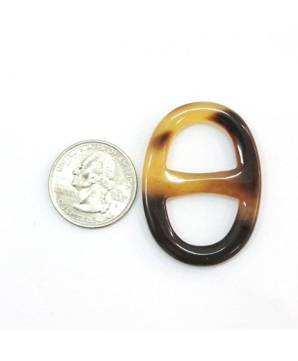 Marycrafts Size 3 Buffalo Horn Twilly Scarf Ring Scarf Clip Scarf Slides Handmade 4.5x3.1 Cm - Mix Color - C811KEBXEBJ