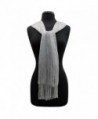 Silver Lightweight Mesh Metallic Scarf in Wraps & Pashminas