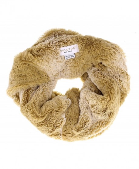 Gold Toe Women's Evanna Soft Faux Fur Circle Scarf - Tan - CO186U8N83E