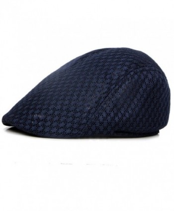 Acamifashion Unisex Duck Mesh Sun Flat Cap Golf Beret Newsboy Cabbie Hat - Navy Blue - C512ODKIEHW