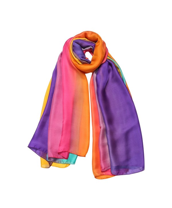 Scarf for Women Gradient Colors Scarves Silk Feel Long Lightweight Soft Shawls for Women - L-love - CJ183NNGTSC