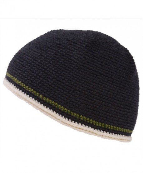 CHARM Casualbox Mens Womens Skull Cap Beanie Hand Knitted Elastic Tight Japanese - Black - CO11O5JI1VJ