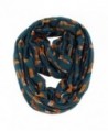 Women's Fox Animal Print Infinity Loop Cowl Casual Ladies Circle Scarf - Teal - CD188KLR44A