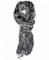 Ted and Jack - Luxe Classic Paisley Reversible Pashmina - Black and White - CX12HRKTMXX